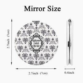 CMNIM Haunted Movie Inspired Gift Pocket Mirror Purple Mansion Merch Horror Movie Lovers Gifts Welcome Foolish Mortals Mirror (25528 H Mirror)