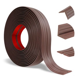 Wall Corner Protector Peel and Stick Corner Trim Molding Flexible Inside & Outside Wall Edge Guard Self Adhesive Moulding Trim for Edge Use, Brown, 1.6” W x 10’ L