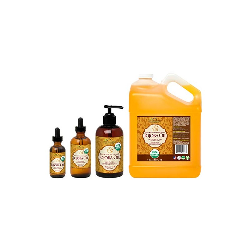 US Organic Jojoba Oil, USDA Certified Organic,100 Pure Natural, Cold
