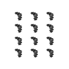 Nuvo Iron RC2 Black Galvanized Steel 2" Decorative Clips-12 Pack Rafter Clips