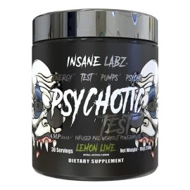 Pre Entreno Insane Labz Psychotic Test Oxido Nítrico L Sabor Lemon Lime                                                                               