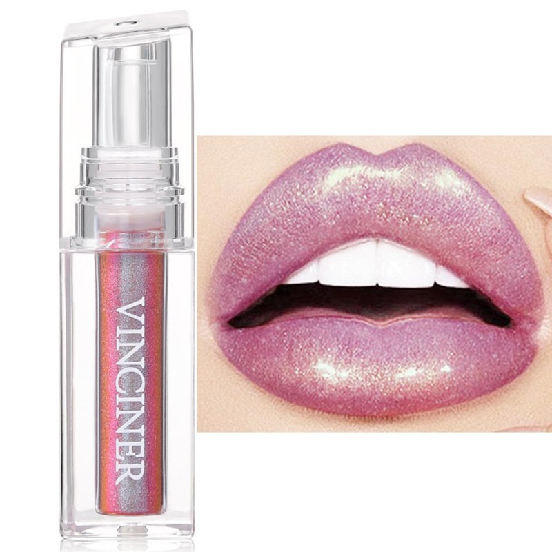 HERBENJOY Metallic Lipstick Glitter Chameleon Lipgloss, Multichrome Tinted Lip Gloss