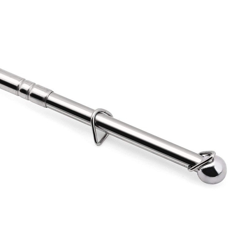 Telescopic Flag Pole 2 Pcs Handheld Flag Pole Stainless Steel