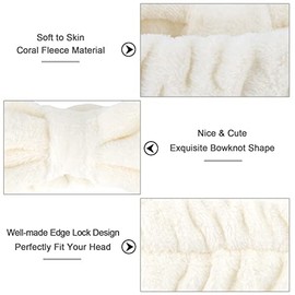 Ondder Diadema De Spa Para Lavarse La Cara, Paquete De 8, Diademas Para El Cuidado De La Piel Para Mujeres Y Niñas, Bandas Para La Cabeza Con Lazo Bonito 8 Unidades (Paquete De 1) Beige