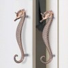 JUXYES Beach Ocean Theme Seahorse Shaped Drawer Handle Pulls, Marine
