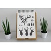 Hunting Buck Head and Tracks Deer Stencil, 8.5 x 11