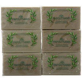 Papoutsanis Organic Olive Oil Soap Pack of 6 125 Ounce Vegan Hypoallergenic Fragrance Free
