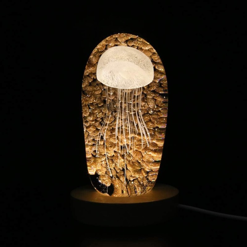 Mintso Wood Led Light Display Base for Glass Crystal Art/Paperweights,4