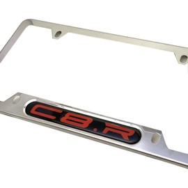 ZQJYMXM 2pcs C8R License Plate Frames Covers Holder, for Corvette, Stainless Steel Made, Chrome