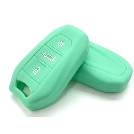 Generisch Nordecco Silikon-Schlsselhlle, passend fr Fiat 600 600e Electric Fiat 2024 2025 3 Tasten Keyless Remote Fob (Mintgrn)