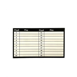 CAREWORX Playbook wristband inserts play cards sheets (Adult Size)