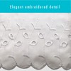 Fresh Ideas Bedding Eyelet Ruffled Bedskirt, Classic 14” Drop Length,
