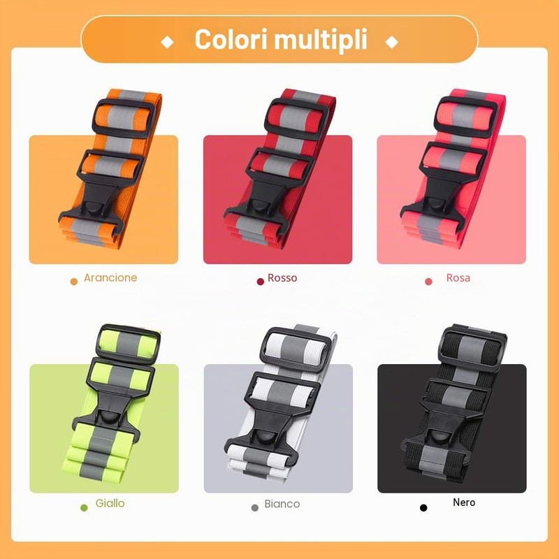 AYKRM Bande Catarifrangenti Giallo Arancione Fluo (Arancione, S-XXL)