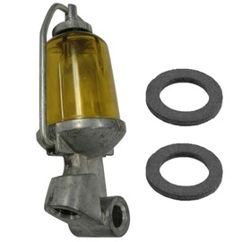 One New Sediment Bowl Assembly & 2 Fuel Filter Valve Stem to Carb Body Gaskets Fits Ford, Fits New Holland 600, 600 Series, 611, 620, 621, 630, 631, 640 Models Interchangeable with 311272, NCA9155D,