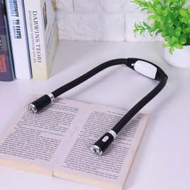 Qcwwy Foldable Adjustable Hand Lamp, Night Reading Lamp, LED Light for Knitting, Hug Light (Black)