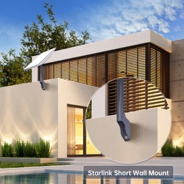 EDUP HOME Starlink Mount, Vertical Angle Starlink Long Wall Mount, Starlink Roof Mount, Starlink Mounting Kit for Starlink Internet Kit Satellite (Starlink V2 kurze Wandhalterung)