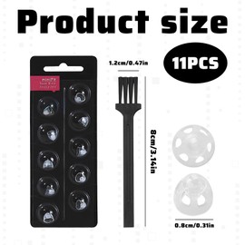 for Oticon Hearing Aid Domes,11pcs 8mm/0.31inch for Oticon Hearing Aid Accessories,Open Dome Hearing Aid Earbud, Open Domes Layer Replacements