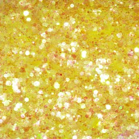 HEMOER Yellow Opal Glitter, 100 g Chunky Sequin Glitter, Craft Glitter for Resin, Face, Nails, Body, Crafts, Slime Festival Party Art, Glitter Powder for Nails Glitter