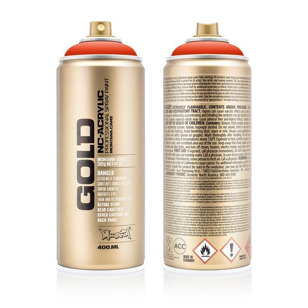 Montana Cans MXG-G2090 Montana GOLD 400 ml Color, Red Orange Spray Paint