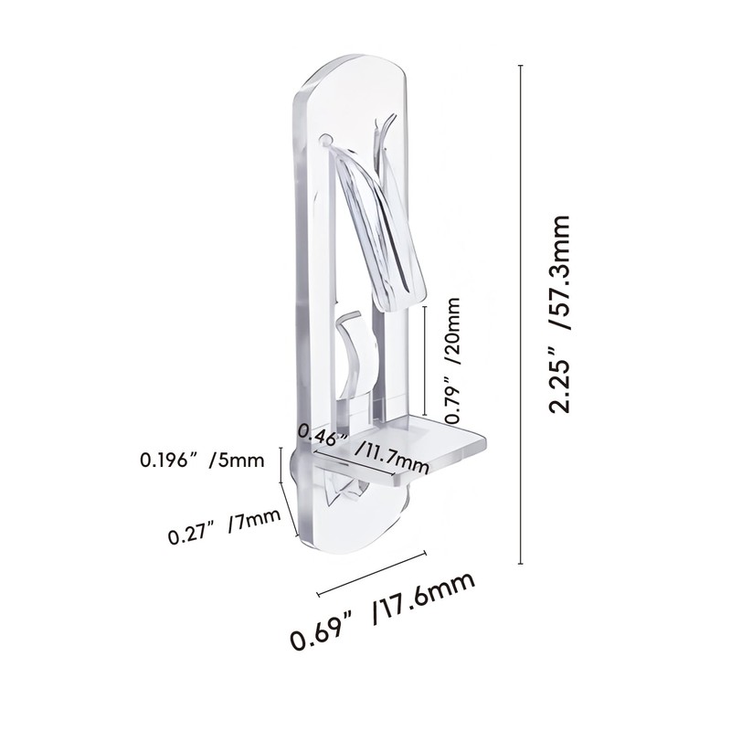 votuyet 20Pcs 5mm-3/4"Clear Cabinet Shelf Clips,which can be Used for
