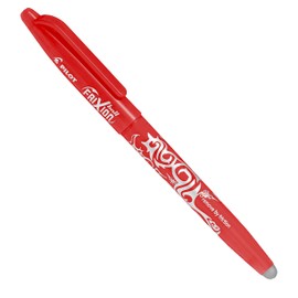 Pilot Frixion Heat/Friction Erasable Rollerball Pen FR7 - Medium Line 0.7mm Tip Nib - Wallet Pack of 1 Pen + 3 Refills (Red)