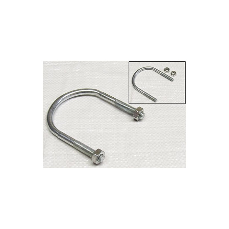 10MM x 50MM Zinc Plated 'U' Bolt with 2 Hex