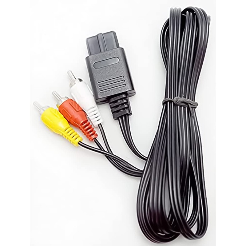 Allone GRG-FCSAVC SFC NEWFC N64 GC Stereo AV Cable Black