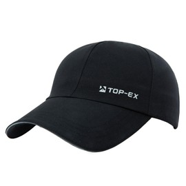 TOPEX XL/XXL Waterproof Baseball Cap Men Running Cap Women Summer Cap Sun Hat Baseball Cap Sports Golf Tennis Cap Running Cap UV Protection, tx94580_black, M - L