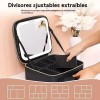 Maletin Estuche De Maquillaje Con Espejo Y Luz Led 3
