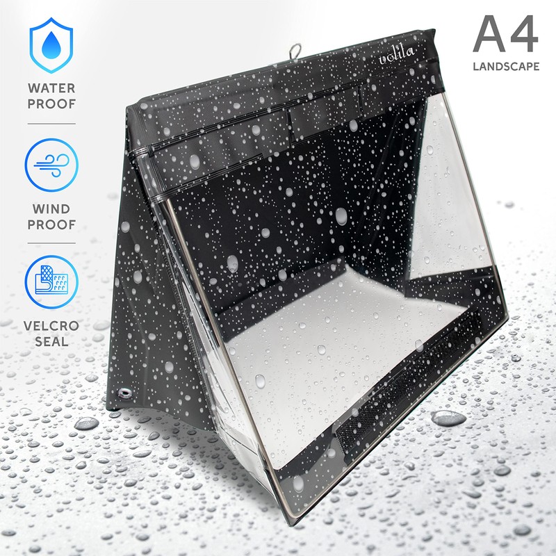 volila Waterproof Clipboard - (20 x 29cm) Landscape Waterproof Clipboard