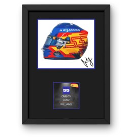 Lap Legends Carlos Sainz 2025 Framed Display Gift with Reproduced Digital Signature (Border)