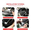 XWQHJW For 2019-2022 Chevy Camaro Black Leather Steering Wheel Cover