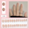 CQJSYL Nail Tip, Short Nail, 24 Pieces, Spring and Summer,