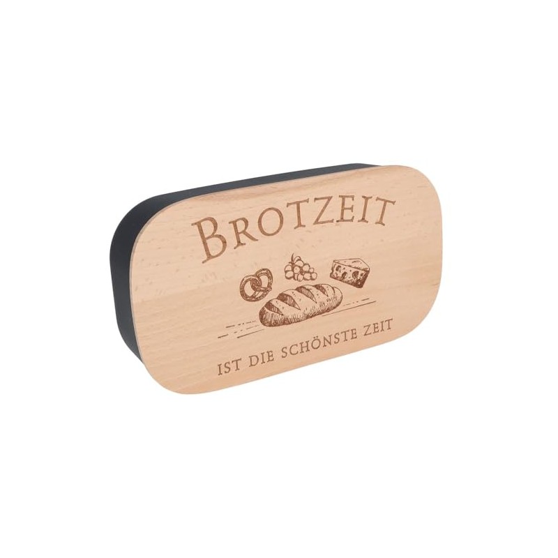 Spruchreif Plastic Lunch Box "Brotzeit" | Lunch Box with Engraving