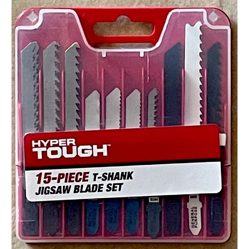 Hyper Tough 15-Piece T-SHANK JIGSAW BLADE SET (Hyper Tough)