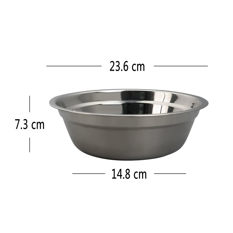 Zopnny Stainless Steel Salad Bowl, Kitchen Deep Mixing Bowl for