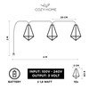 CozyHome LED Light Chain Geometric Pyramid-Shaped Copper Rose Gold