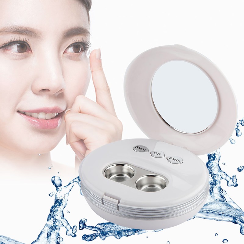 Ultrasonic Contact Lens Auto Cleaner Eye Protein Cleaning Case with