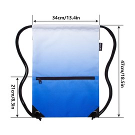 HOLYLUCK Drawstring Backpack Bag Sport Gym Sackpack (gradient blue)