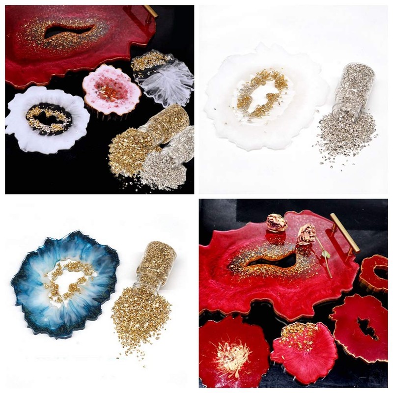 Crushed Glass Irregular Metallic Chips Sprinkles Chunky Glitter Transparency AB