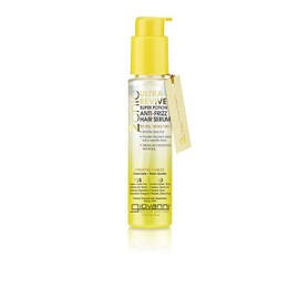 GIOVANNI 2chic Ultra Revive Super Potion, 2.75 oz. Anti-Frizz Serum, Pineapple & Ginger to Moisturize Dry Unruly Hair, Enriched with Coconut, Guava, Vitamin B5, Honeysuckle, Color Safe (1 Pack)