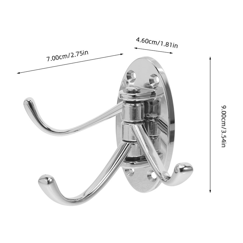 PRETYZOOM Kitchen Hook Chrome Coat Hooks Triple Coat Hook Category