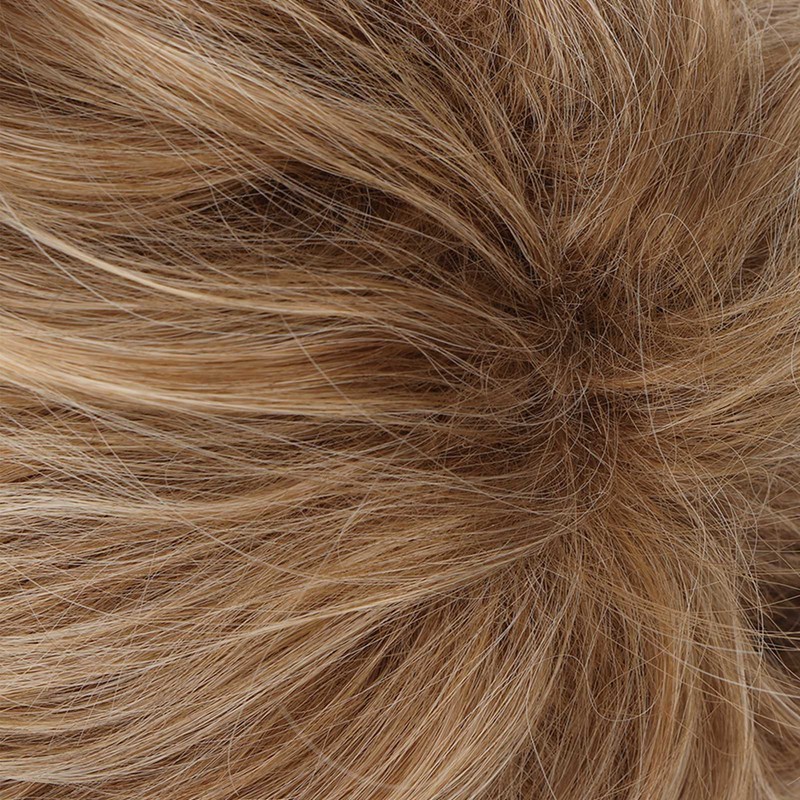 Hair Blonde Human Hair Wigs Pixie Cut Wigs Synthetic Golden