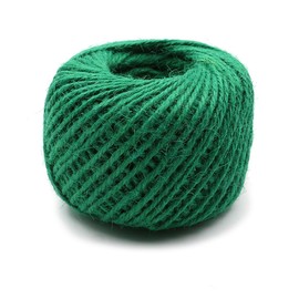 2mm 164FT Colored Natural Rustic Hemp Twine Thread Cord Burlap String Rope Spool Roll for Tag, Christmas Gifts Wrapping, Wedding Decoration, Office, Gardening Projects(Green)