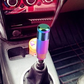 KSTE Aluminium Alloy Car Manual Gear Knob Handle Shifter Head 8.5 cm for T-o-y-o-t-a H-o-n-d-a Colourful