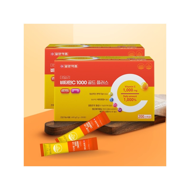 Daily Vitamin C 1000 Gold Plus Lemon Flavor 400 Packets