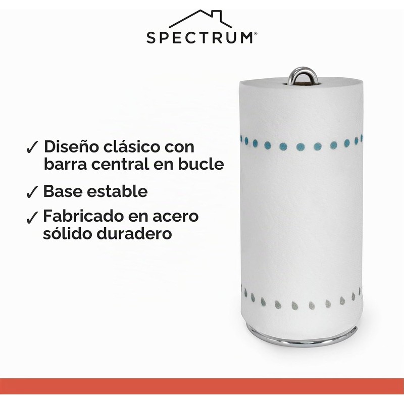 Soporte para Toallas de Papel Spectrum Euro Cromado 41070: Estilo