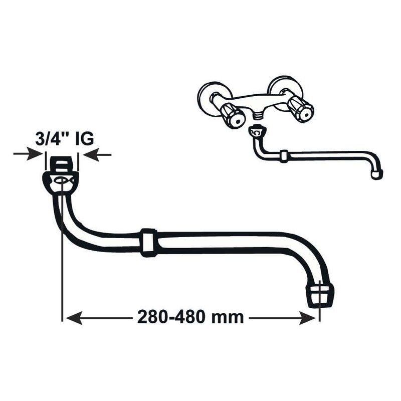 CORNAT TEC351102 280-480mm Swivel Outlet