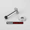 Chrome Stainless Steel Door Stopper with Black Tip – Soft