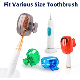 Slzhds 6 Fundas para Cabeza de Cepillo para Polvo de Dientes de Viaje, Funda Protectora de Cepillo para Polvo de Dientes, Funda de Viaje para Cepillo de Dientes para Viajes En el Hogar,Campamento,Baño